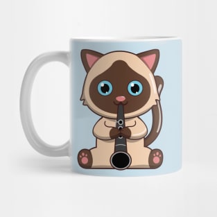 Siamese Cat Playing The Clarinet Mug